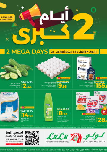 Saudi Arabia LULU Hypermarket offers in D4D Online. 2 Mega Days. . Till 23rd April