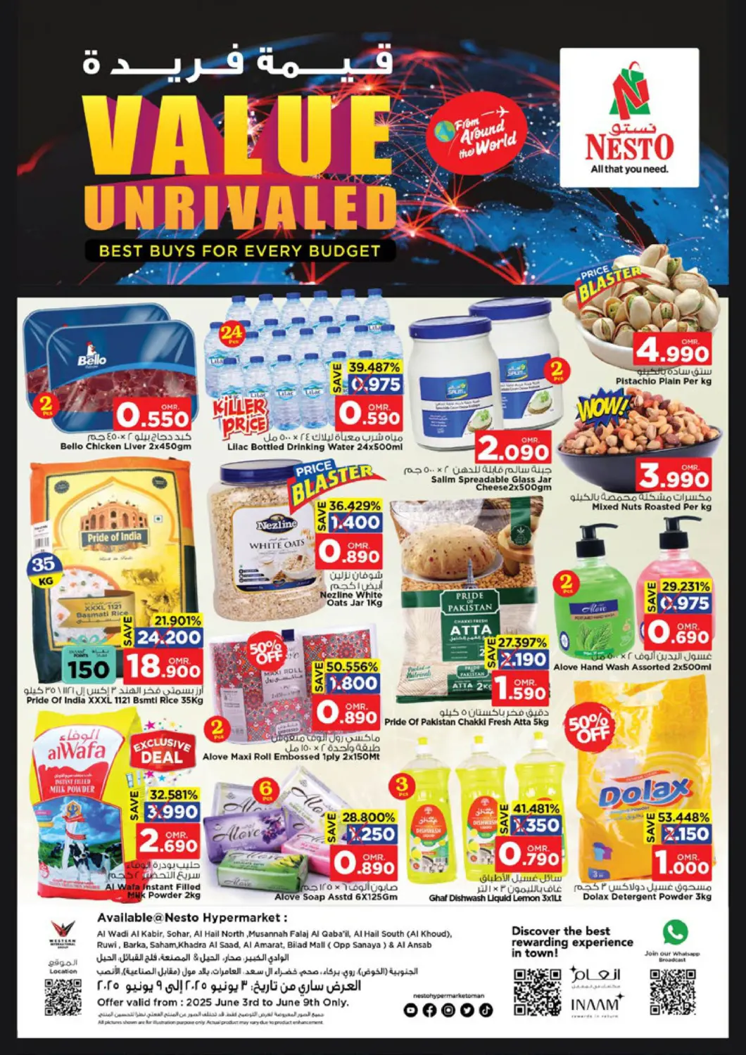 Oman - Muscat Nesto Hyper Market   offers in D4D Online. Value Unrivaled. . Till 9th June