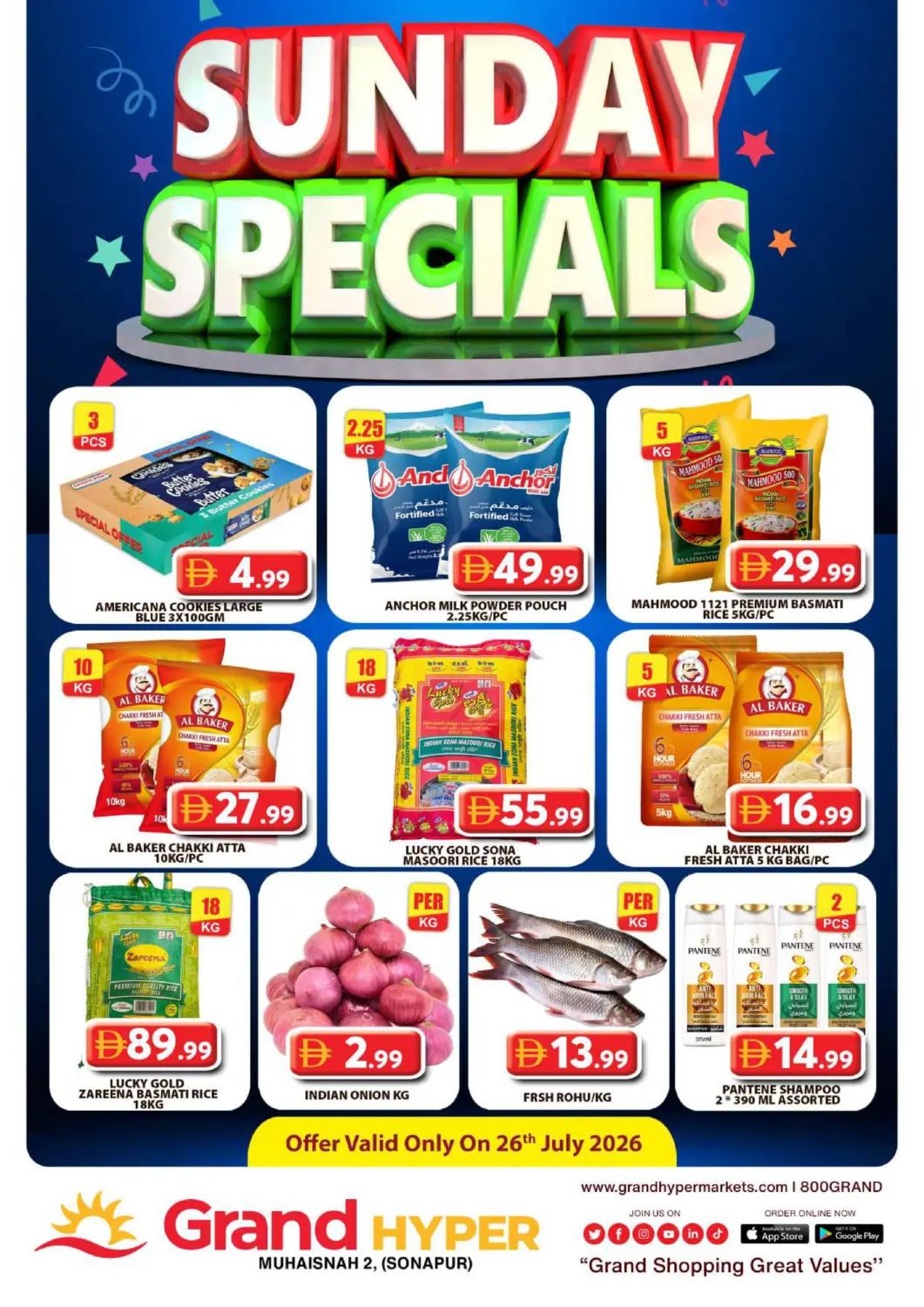 UAE - Dubai Grand Hyper Market offers in D4D Online. Muhaisnah 2, (Sonapur). . Only On 26th July