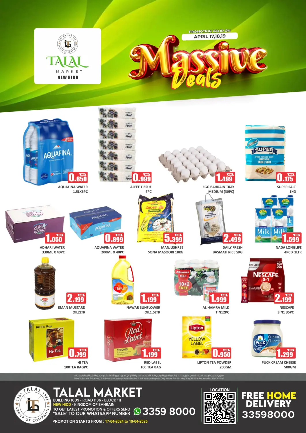 Bahrain Talal Markets offers in D4D Online. Massive Deals @ New Hidd. . Till 19th April