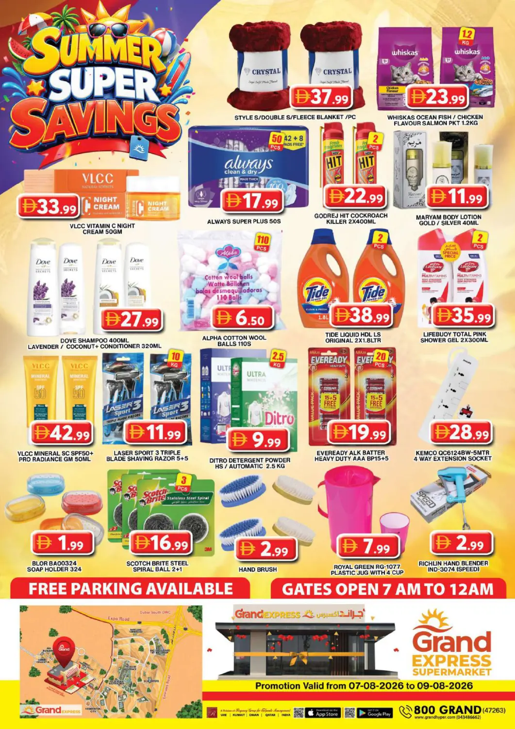 UAE - Dubai Grand Hyper Market offers in D4D Online. Grand Expresss Supermarket-, Dubai. . Till 9th August