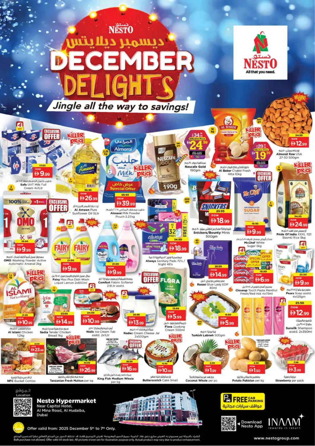 UAE - Dubai Nesto Hypermarket offers in D4D Online. Al Mina Road, Al Hudaiba -Dubai. . Till 7th December