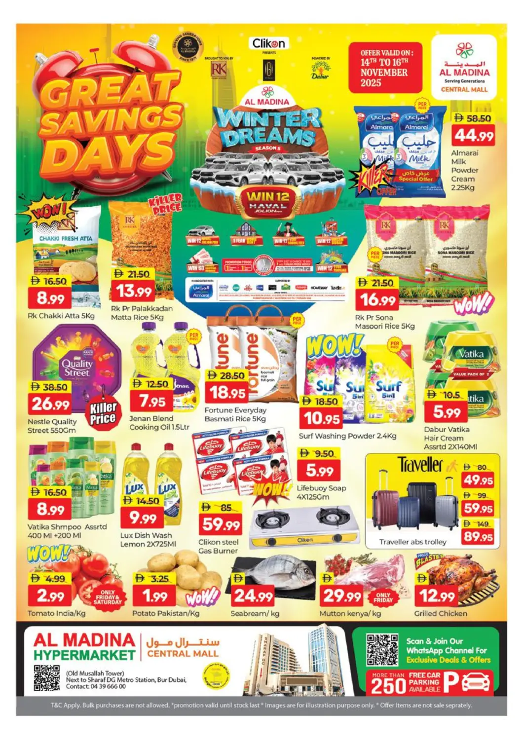 UAE - Dubai Al Madina  offers in D4D Online. Central Mall, Burdubai. . Till 16th November