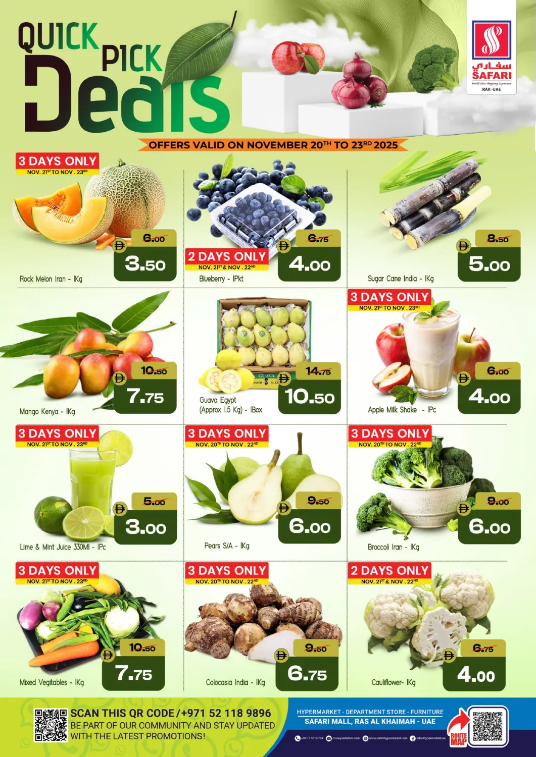 UAE - Ras al Khaimah SAFARI HYPERMARKET  offers in D4D Online. Quick Pick Deals. . Till 23rd November