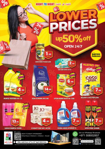 UAE - Sharjah / Ajman NIGHT TO NIGHT DEPARTMENT STORE offers in D4D Online. Lower Prices. . Till 15th April