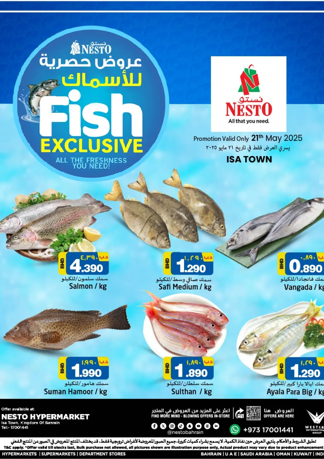 Bahrain NESTO  offers in D4D Online. Fish Exclusive. . Only On 21st May