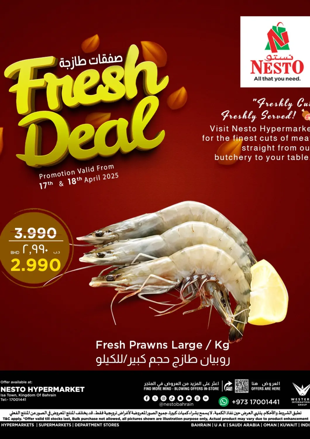 Bahrain NESTO  offers in D4D Online. Fresh Deal @ Isa town. . Till 18th April