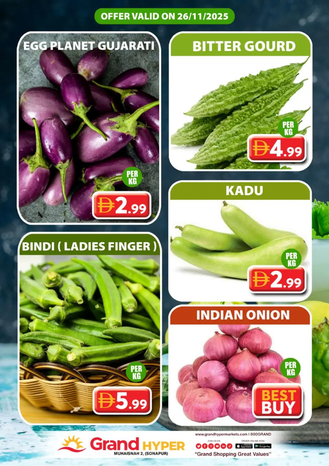 UAE - Dubai Grand Hyper Market offers in D4D Online. Muhaisnah 2 ,Sonapur ,Dubai. . Only On 26th November