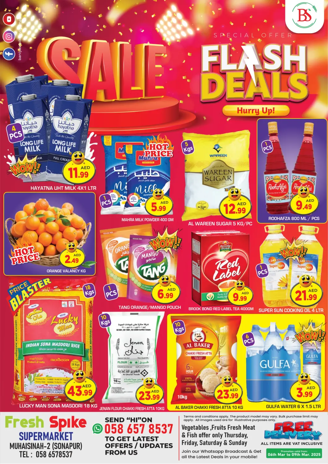 UAE - Dubai Fresh Spike Supermarket offers in D4D Online. Flash Deals. . Till 9th February