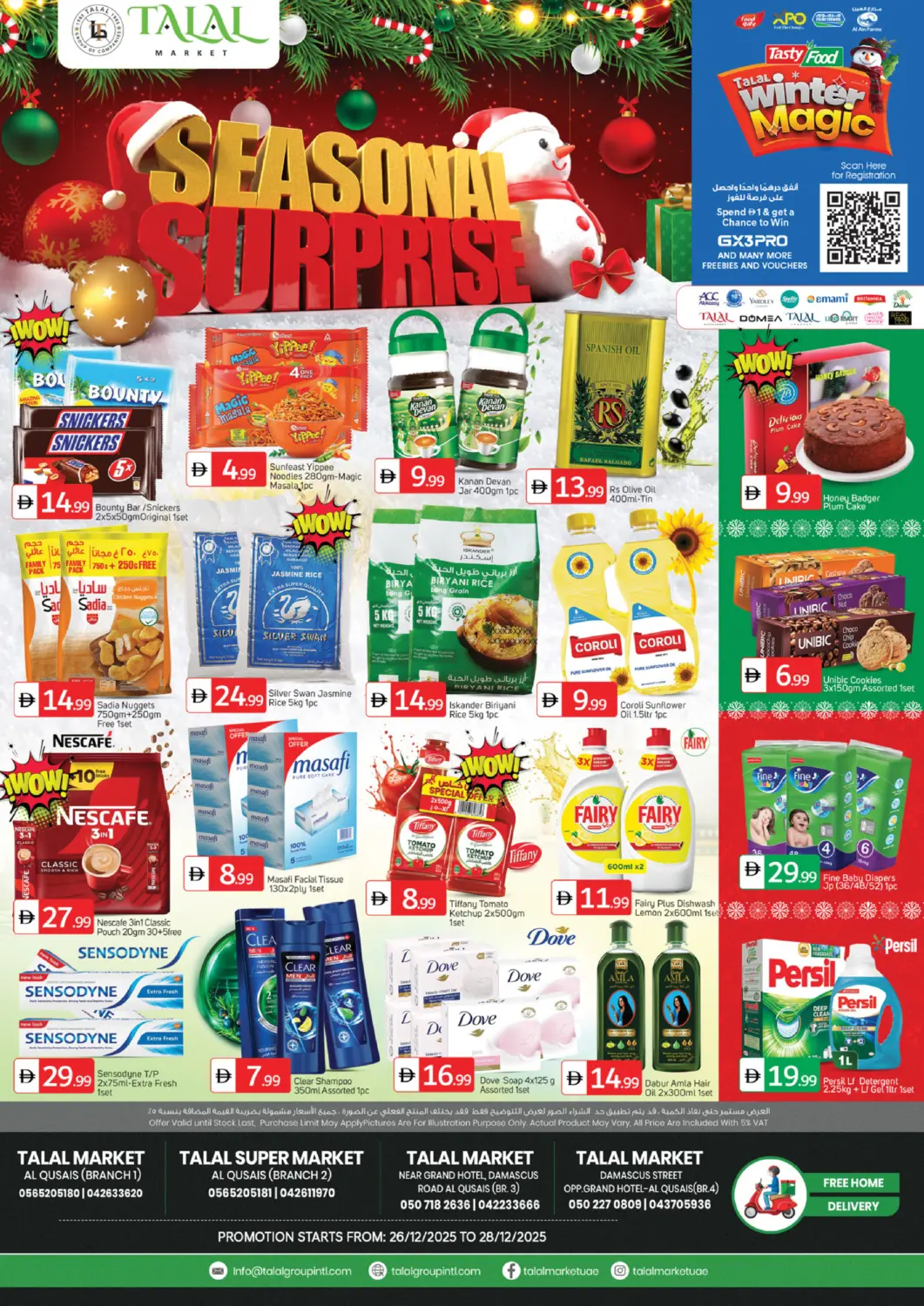 UAE - Dubai TALAL MARKET offers in D4D Online. Quasis Branches. . Till 28th December