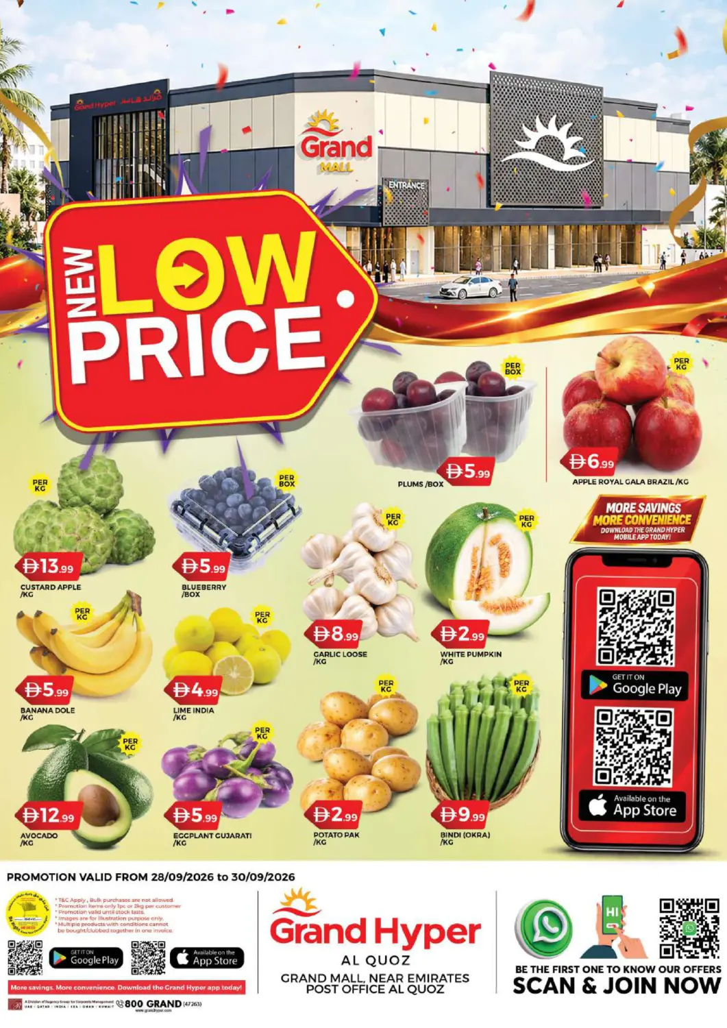 UAE - Dubai Grand Hyper Market offers in D4D Online. Al Quoz , Dubai. . Till 30th September