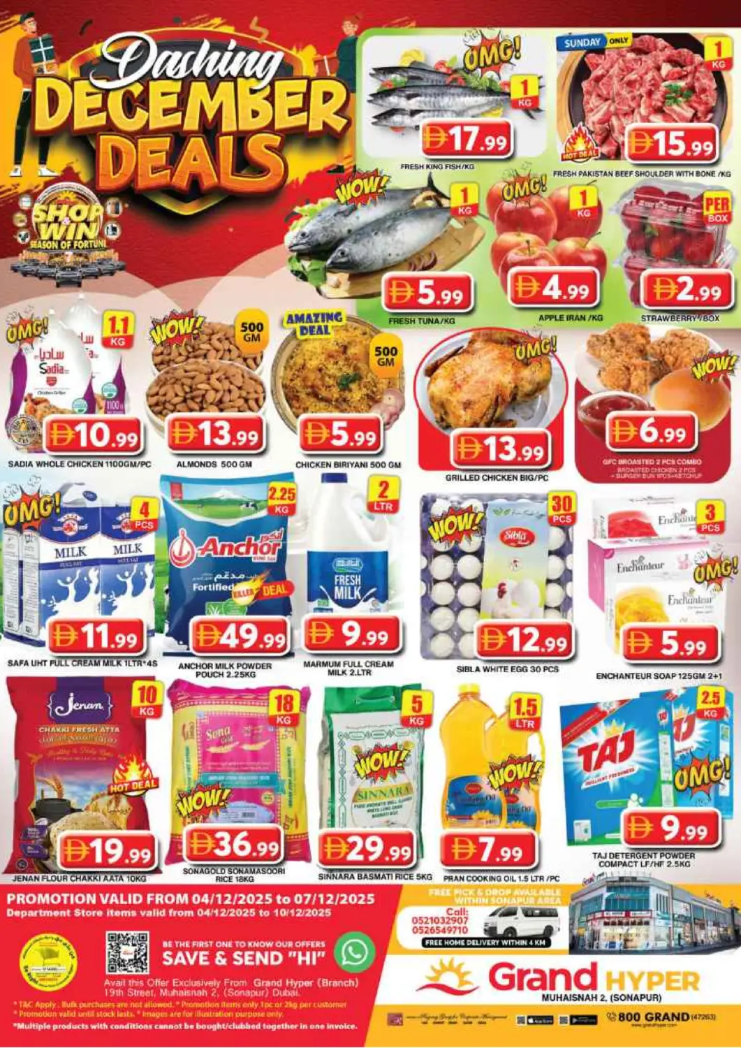 UAE - Dubai Grand Hyper Market offers in D4D Online. Muhaisnah 2 ,Sonapur ,Dubai. . Till 7th December