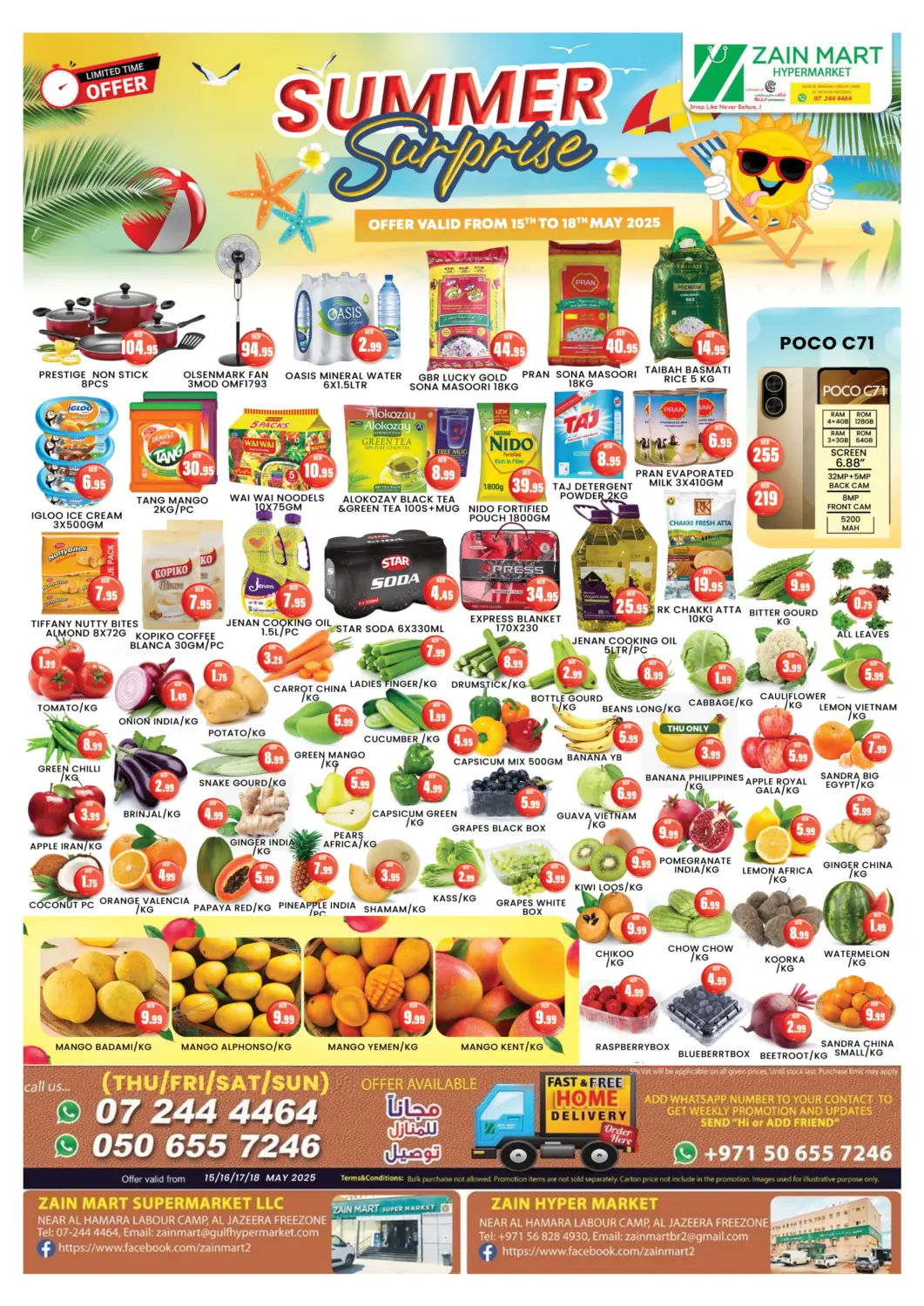 UAE - Ras al Khaimah Zain Mart Supermarket offers in D4D Online. Summer Surprise. . Till 18th May
