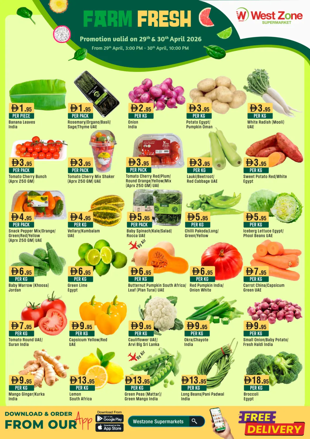 UAE - Dubai West Zone Supermarket offers in D4D Online. Farm Fresh. . Till 30th April