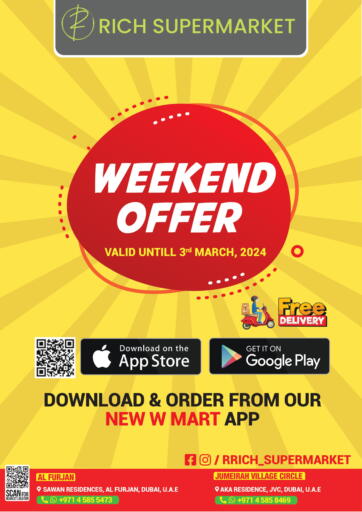 UAE - Dubai Rich Supermarket offers in D4D Online. Weekend Offer. . Till 3rd March