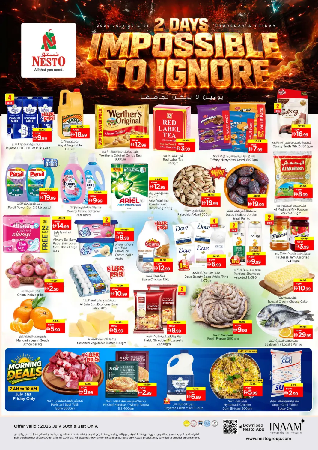 UAE - Abu Dhabi Nesto Hypermarket offers in D4D Online. 2 Days Impossible To Ignore. . Till 31st July