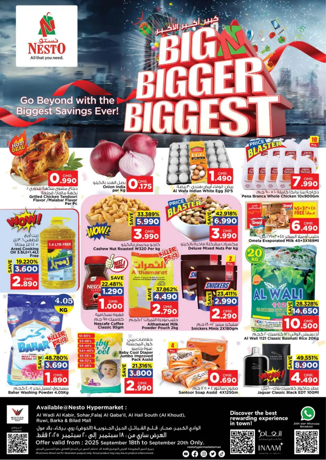 Oman - Muscat Nesto Hyper Market   offers in D4D Online. Big Bigger Biggest. . Till 20th September