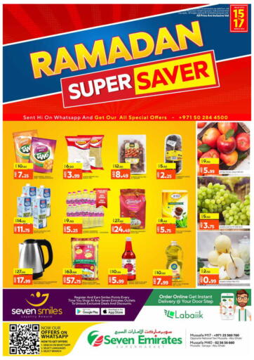 UAE - Abu Dhabi Seven Emirates Supermarket offers in D4D Online. Ramadan Super Saver. . Till 17th March