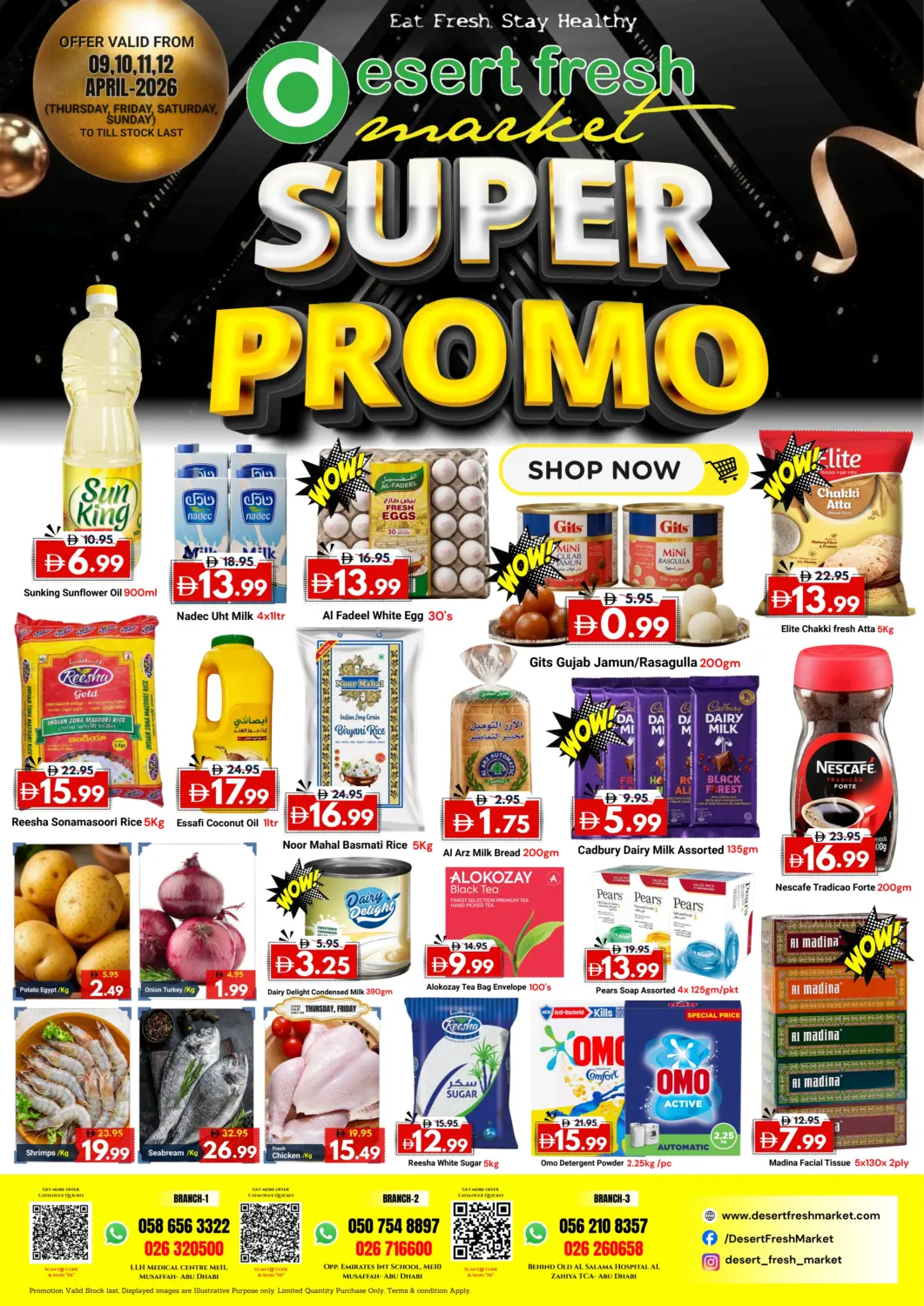 UAE - Abu Dhabi DESERT FRESH MARKET  offers in D4D Online. Super Promo. . Till 12th April