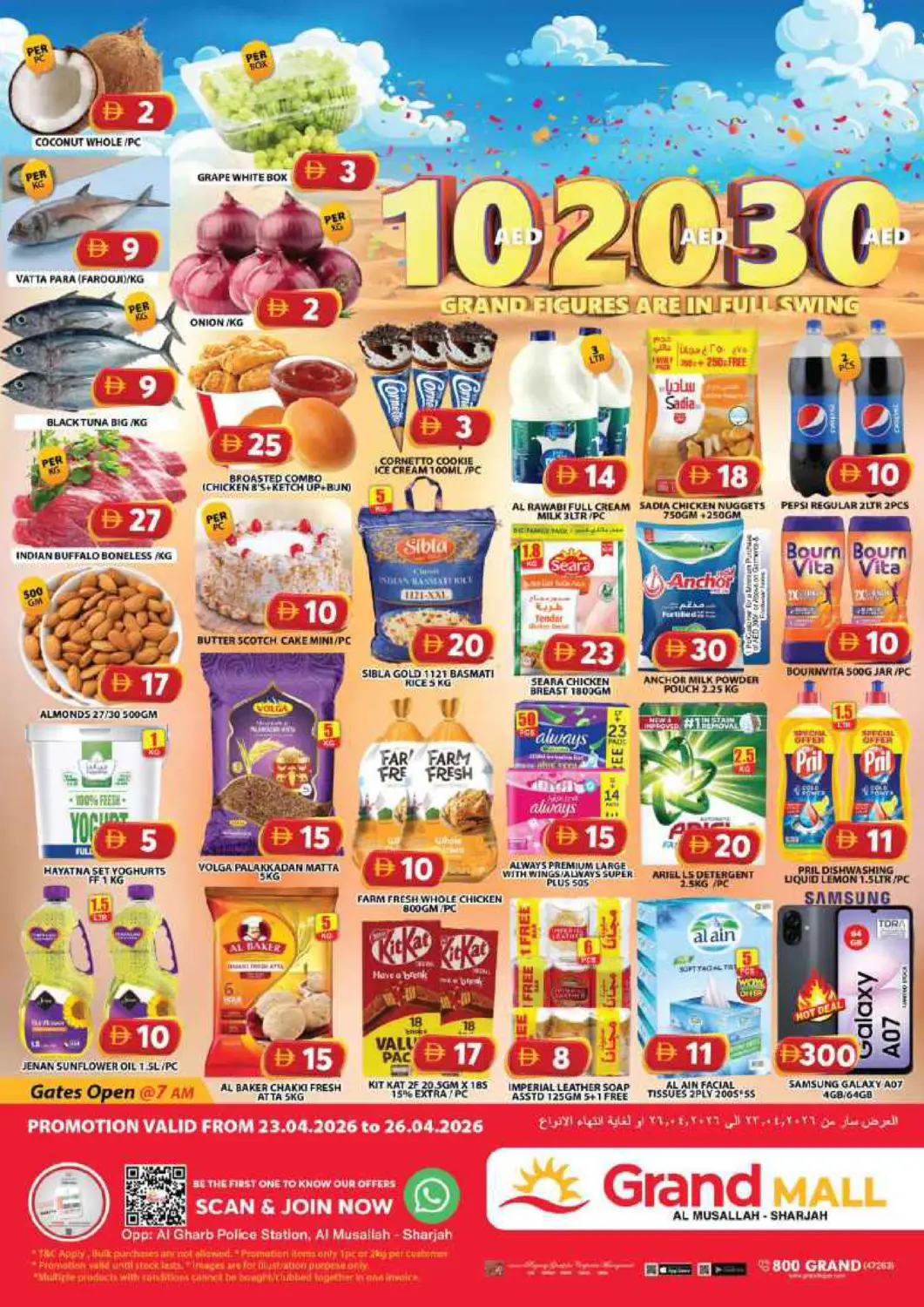 UAE - Sharjah / Ajman Grand Hyper Market offers in D4D Online. Al Musallah Sharjah. . Till 26th April