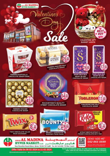 UAE - Sharjah / Ajman Ainas Al madina hypermarket offers in D4D Online. Valentine's Day Sale. . Till 11th February
