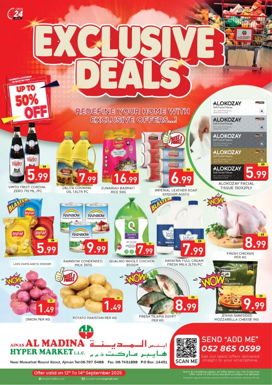 UAE - Sharjah / Ajman Ainas Al madina hypermarket offers in D4D Online. Exclusive Deals. . Till 14th September