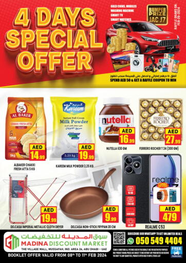 UAE - Abu Dhabi Azhar Al Madina Hypermarket offers in D4D Online. 4 Days Special Offer. . Till 11th February