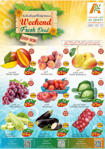 Oman - Muscat Al Qoot Hypermarket offers in D4D Online. Weekend Fresh Deal. . Till 6th October