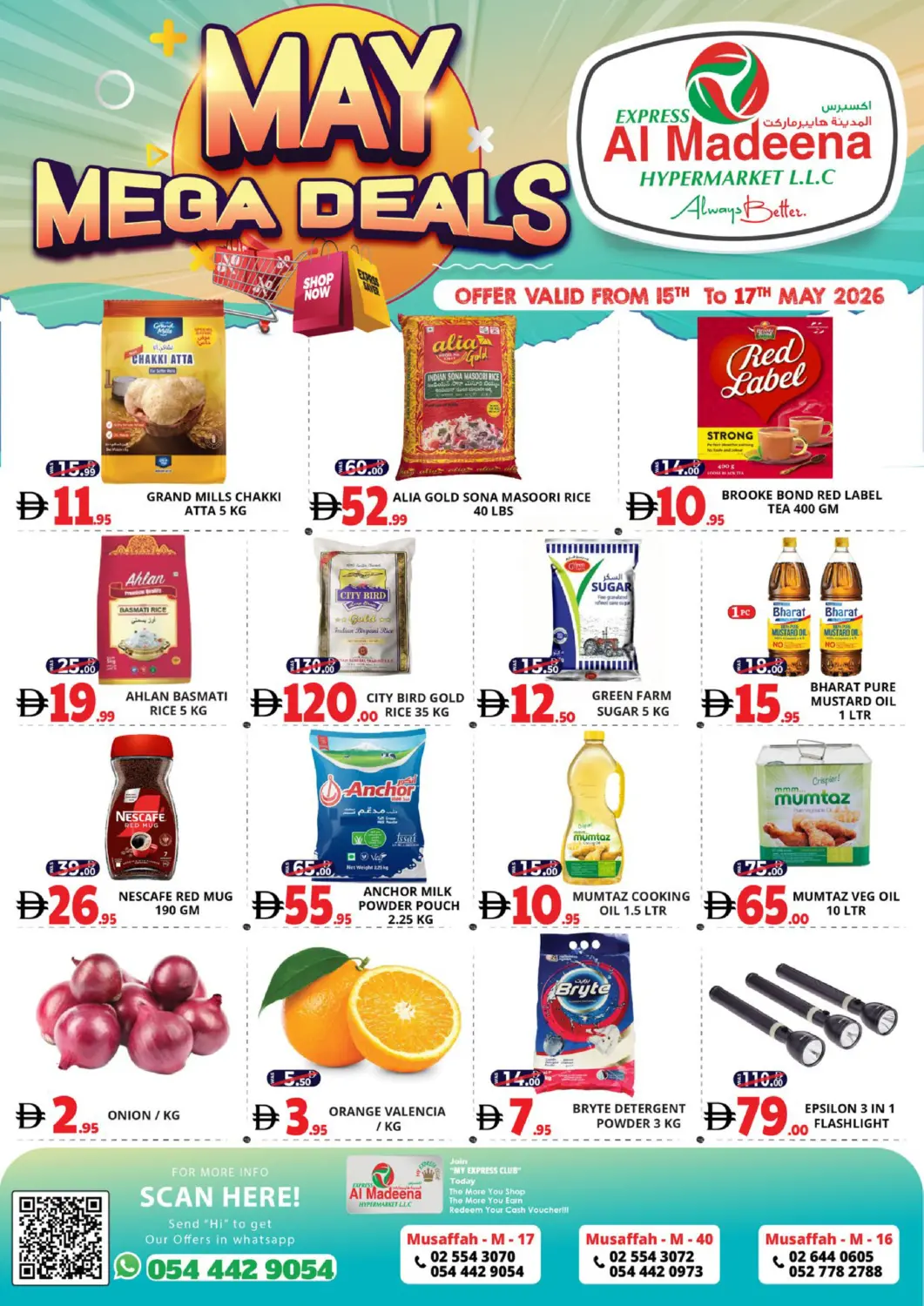 UAE - Abu Dhabi EXPRESS AL MADEENA HYPERMARKET LLC offers in D4D Online. Mussafah M17, Mussafah M40, Mussafah M 16. . Till 17th May