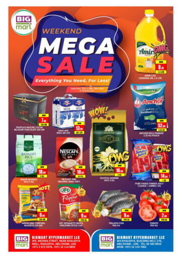 UAE - Abu Dhabi BIGmart offers in D4D Online. Khalidiyah, Abu Dhabi. . Till 26th January