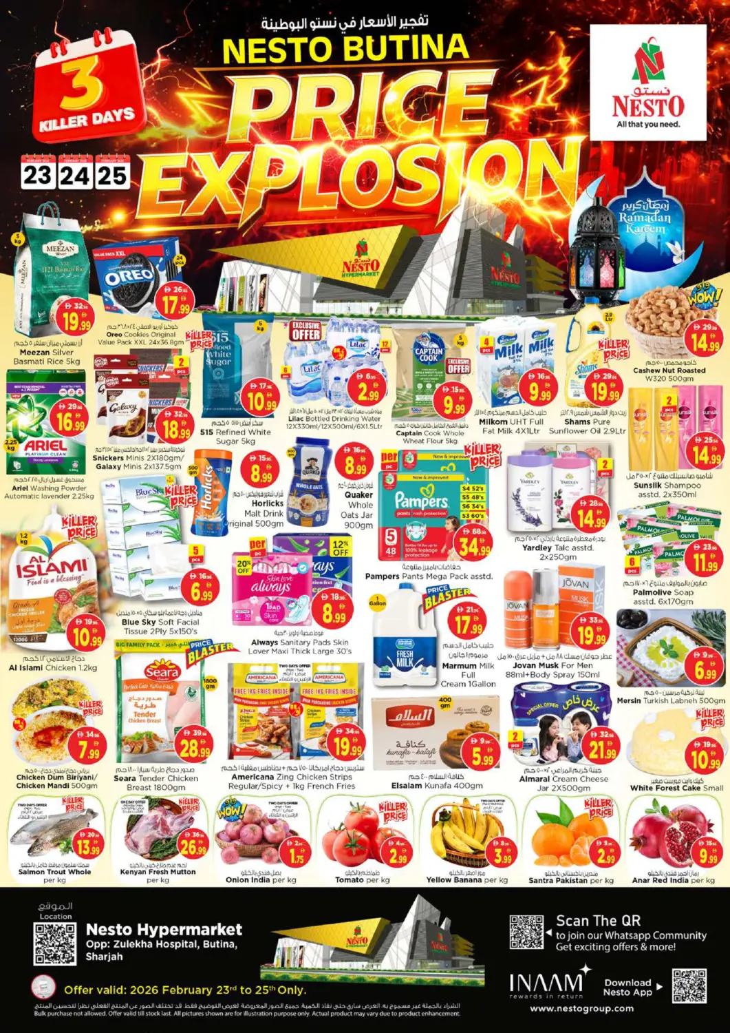 UAE - Sharjah / Ajman Nesto Hypermarket offers in D4D Online. Butina, Sharjah. . Till 25th February