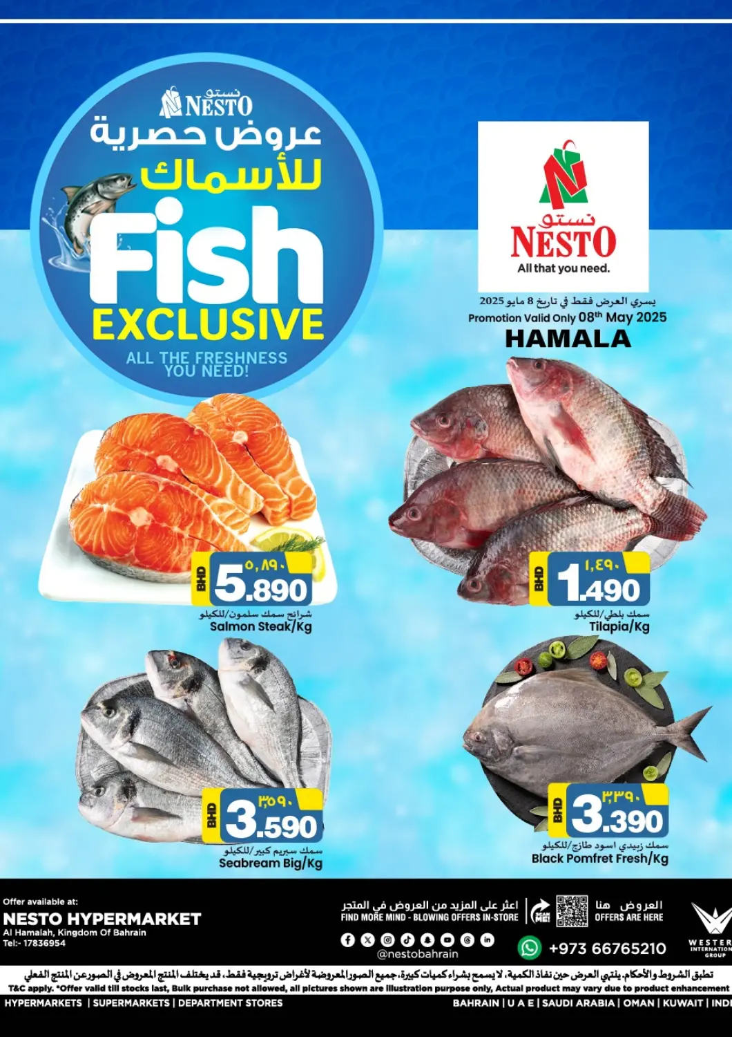 Bahrain NESTO  offers in D4D Online. Fish Exclusive @Hamalah. . Only On 8th May