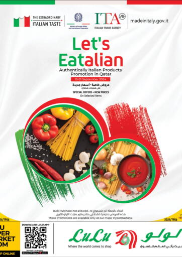 Qatar - Al Daayen LuLu Hypermarket offers in D4D Online. Let's Eatalian. . Till 21st September