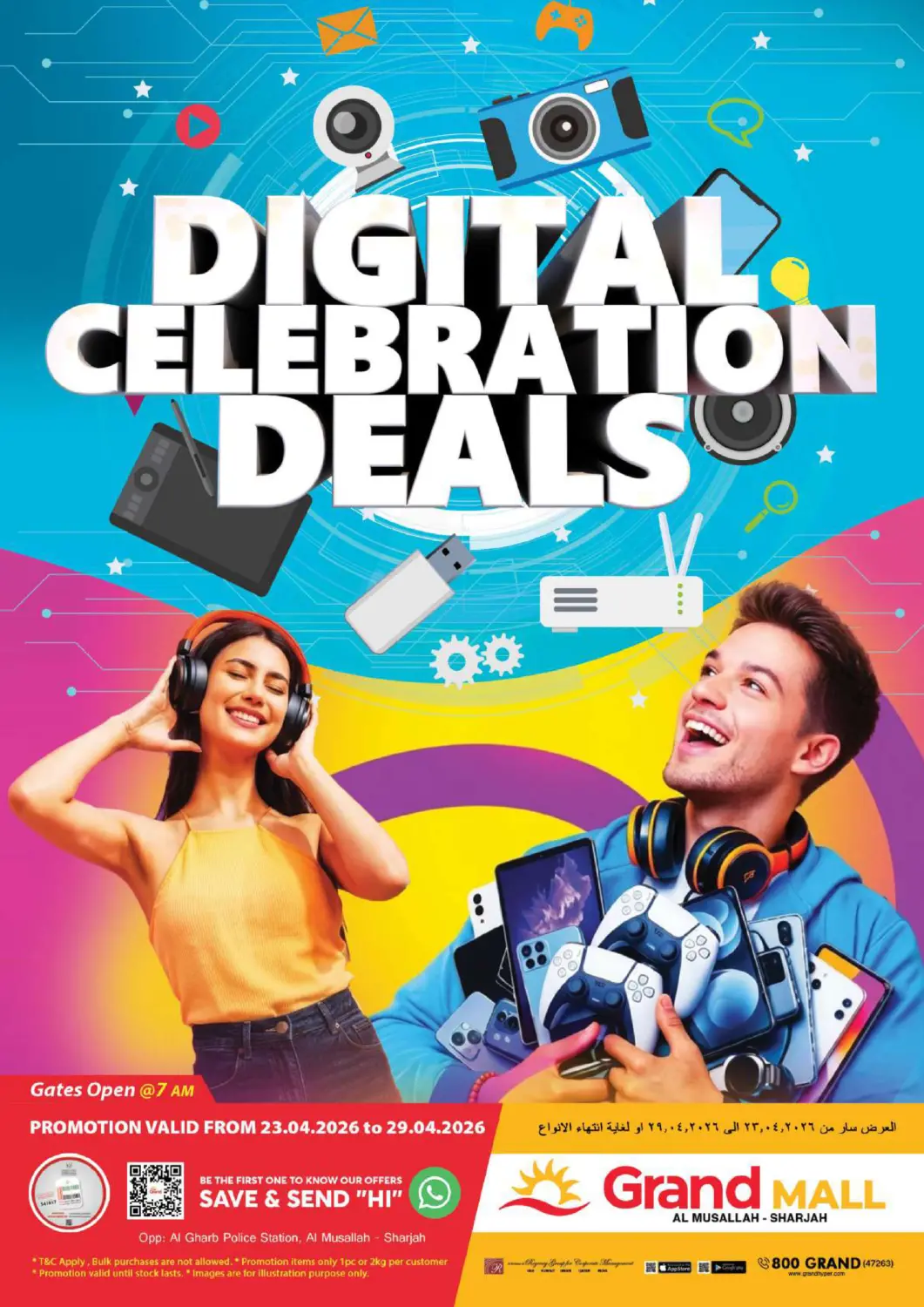 UAE - Sharjah / Ajman Grand Hyper Market offers in D4D Online. Al Musallah,Sharjah. . Till 29th April