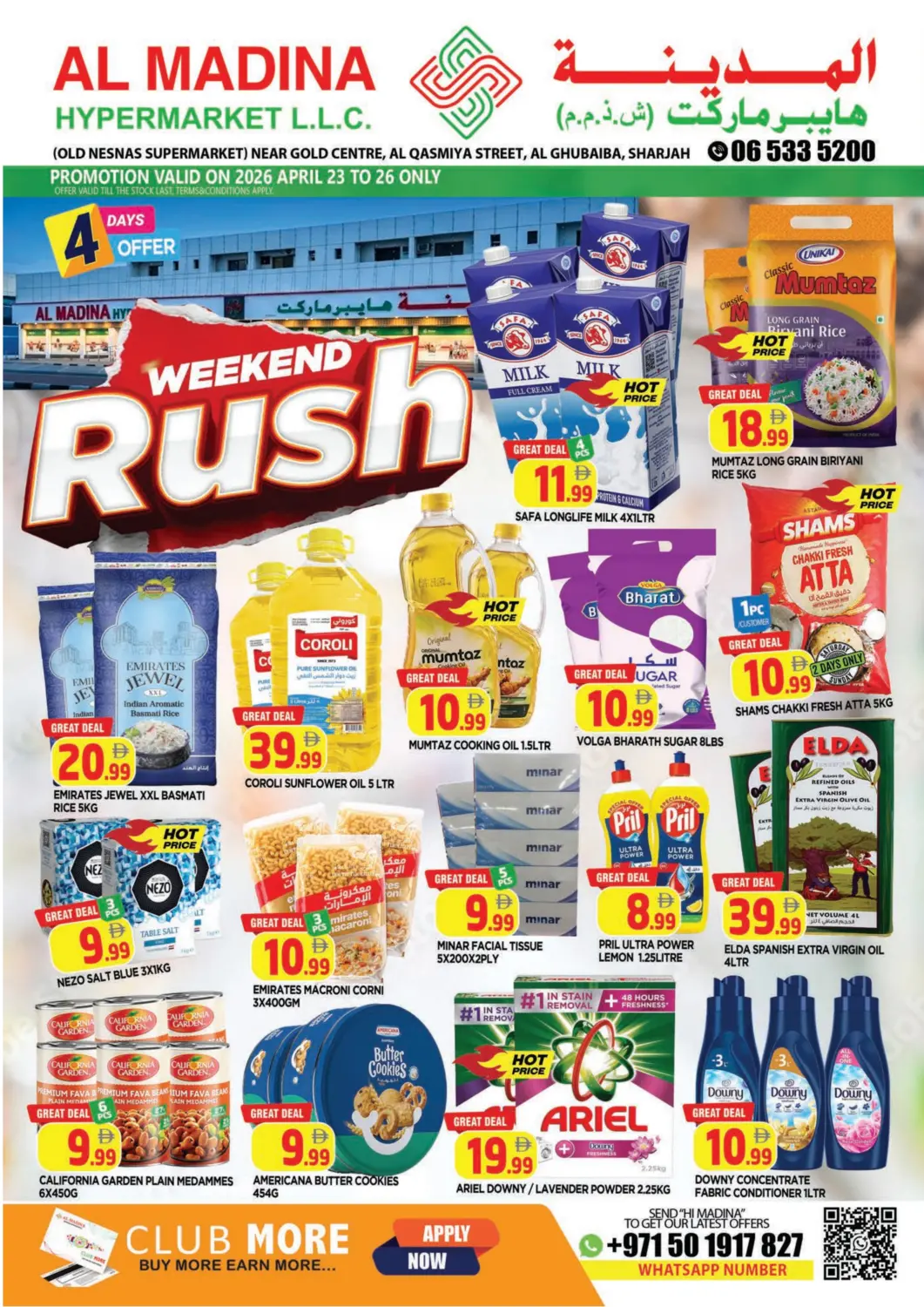 UAE - Sharjah / Ajman AL MADINA offers in D4D Online. Al Ghubaiba, Sharjah. . Till 26th April