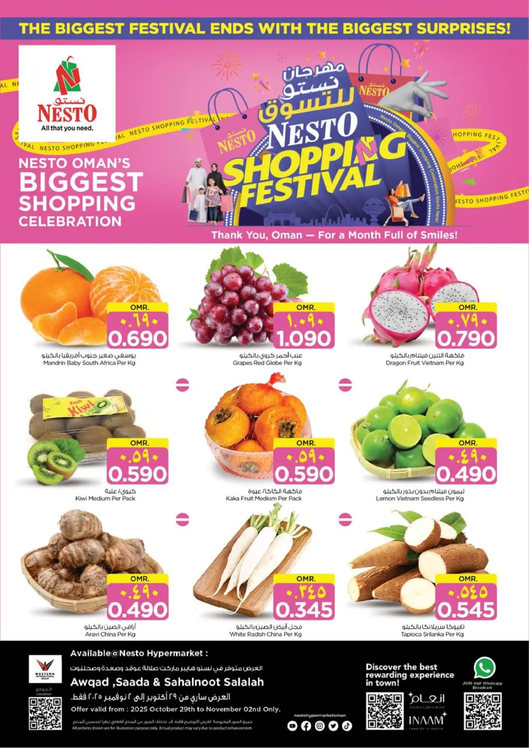 Oman - Salalah Nesto Hyper Market   offers in D4D Online. Nesto Shopping Festival. . Till 2nd November