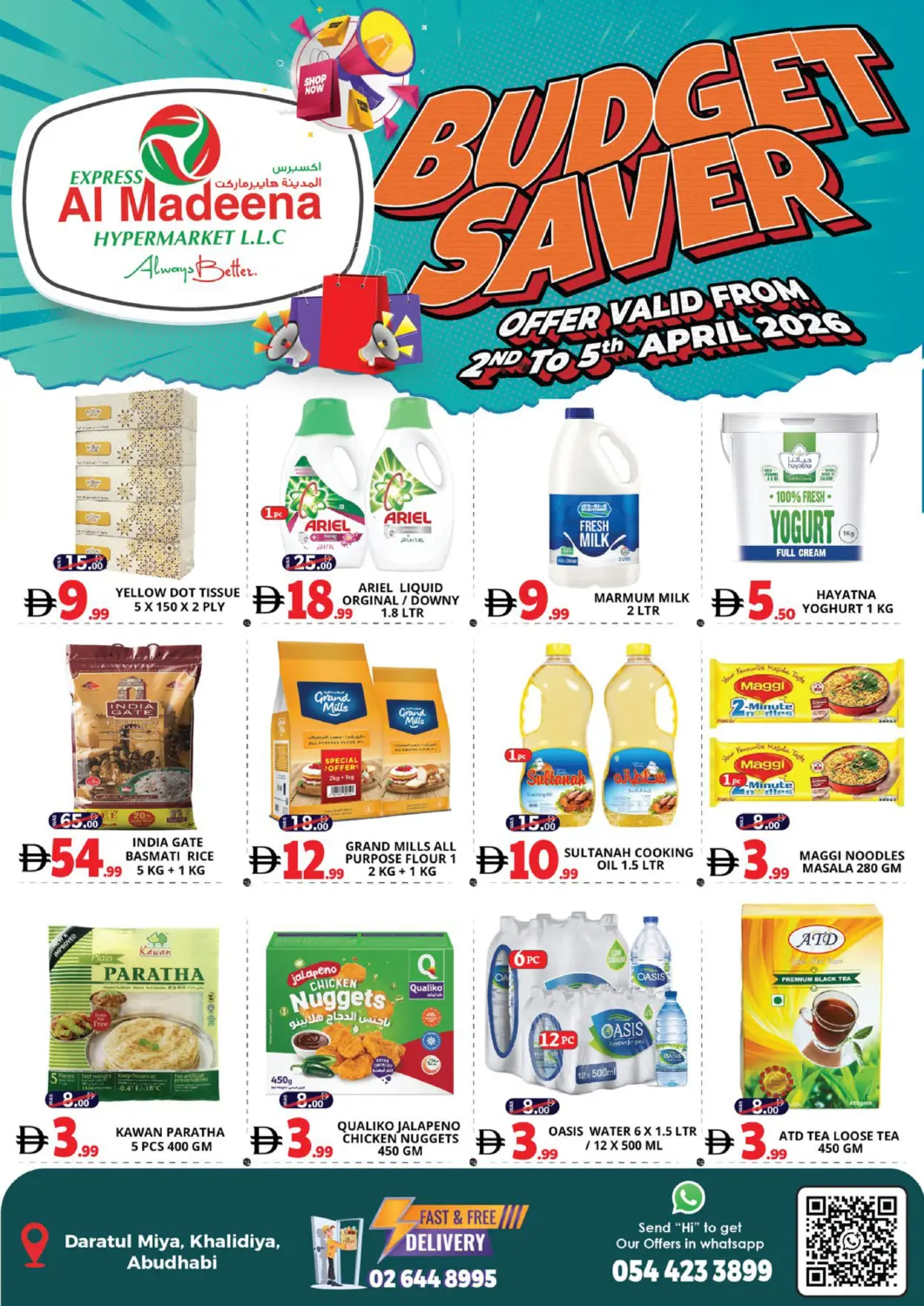 UAE - Abu Dhabi EXPRESS AL MADEENA HYPERMARKET LLC offers in D4D Online. Daratul Miya - Khalidiya. . Till 5th April