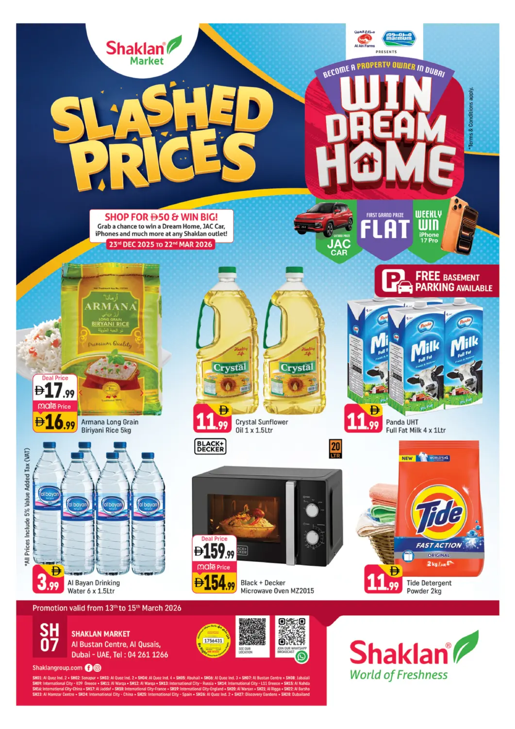 UAE - Dubai Shaklan  offers in D4D Online. Al Bustan centre,Al Qusais. . Till 15th March