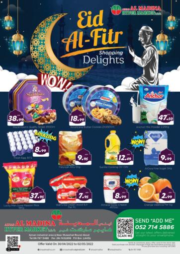 UAE - Sharjah / Ajman Ainas Al madina hypermarket offers in D4D Online. Eid Al - Fitr. . Till 2nd May