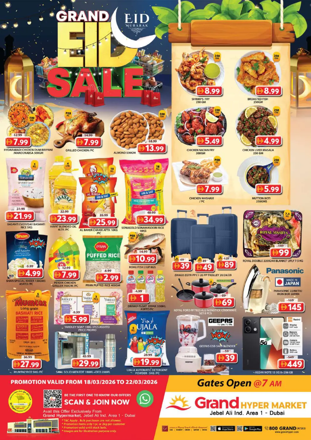 UAE - Dubai Grand Hyper Market offers in D4D Online. Jabel Ali industrial Area-Dubai. . Till 22nd March