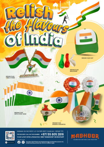 UAE - Dubai MADHOOR SUPERMARKET L.L.C offers in D4D Online. Relish The Flavours Of India. . Until  Stock Last