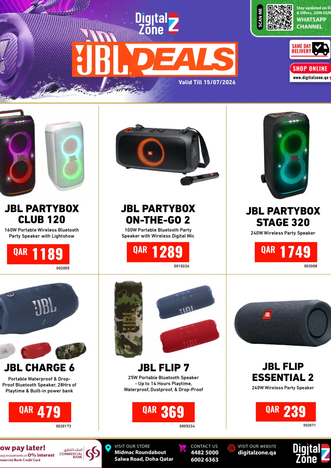 Qatar - Al-Shahaniya Digital Zone Trading offers in D4D Online. Jbl Deals. . Till 15th July