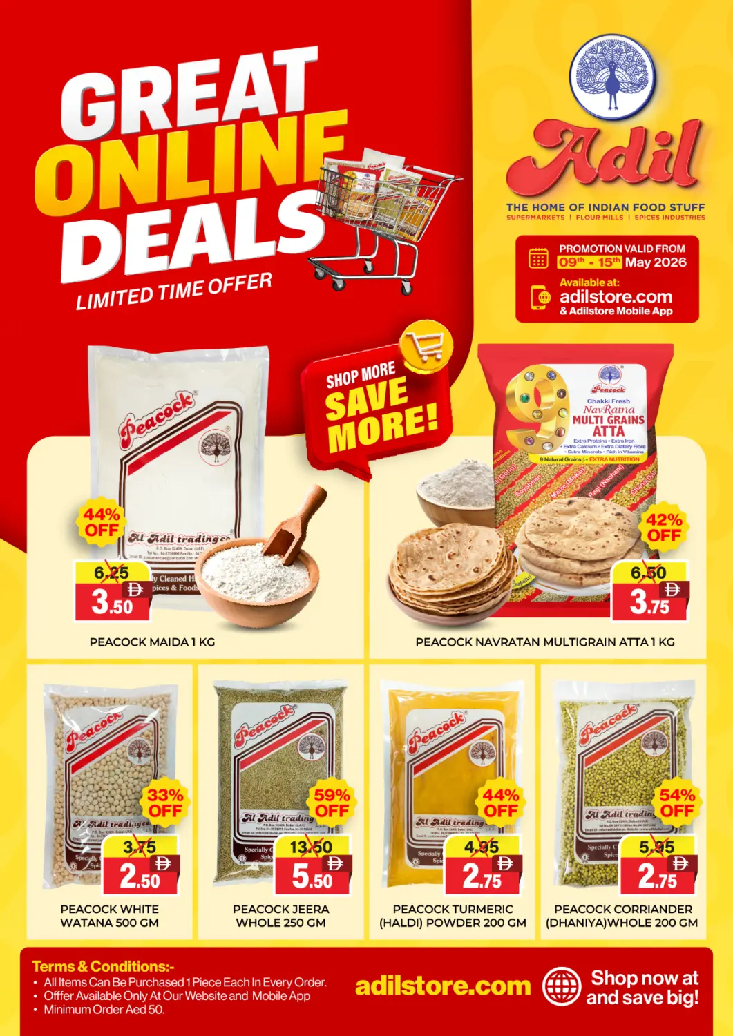 UAE - Dubai Adil Supermarket offers in D4D Online. Great Online Deals. . Till 15th May