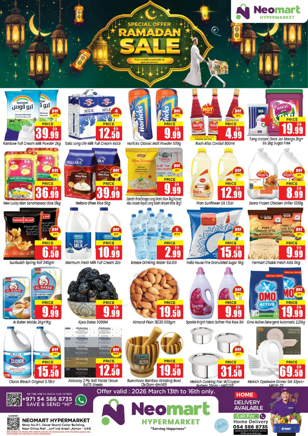 UAE - Sharjah / Ajman Neomart Hypermarket offers in D4D Online. Al Jurf Industrial area sharjah. . Till 16th March