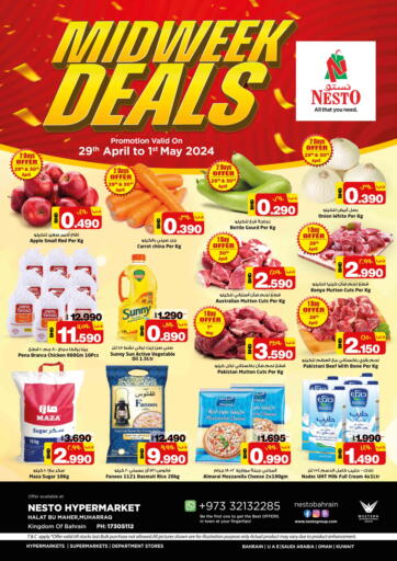 Bahrain NESTO  offers in D4D Online. Midweek Deals. . Till 1st May