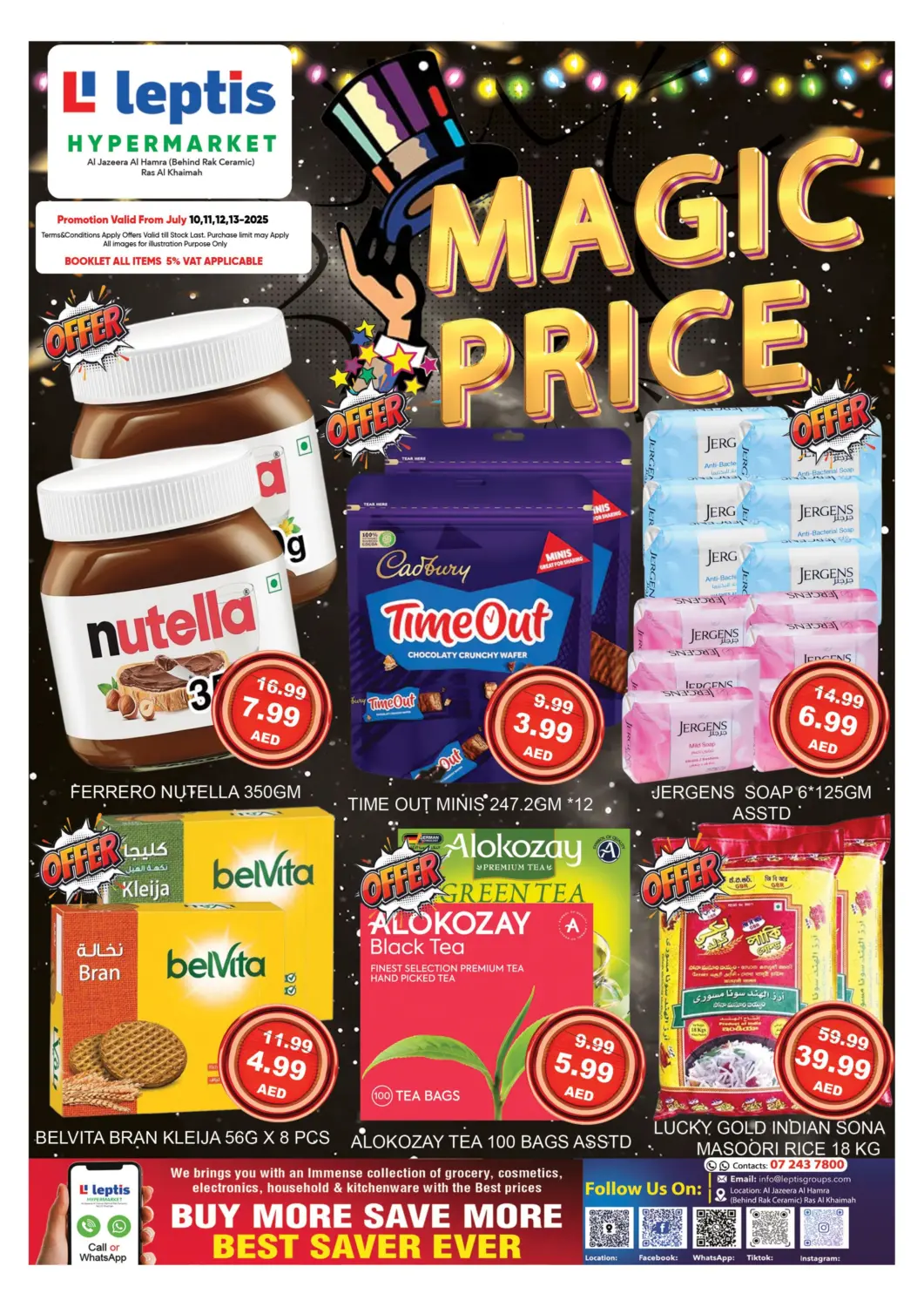 UAE - Ras al Khaimah Leptis Hypermarket  offers in D4D Online. Al jazeera Al Hamrah. . Till 13th july