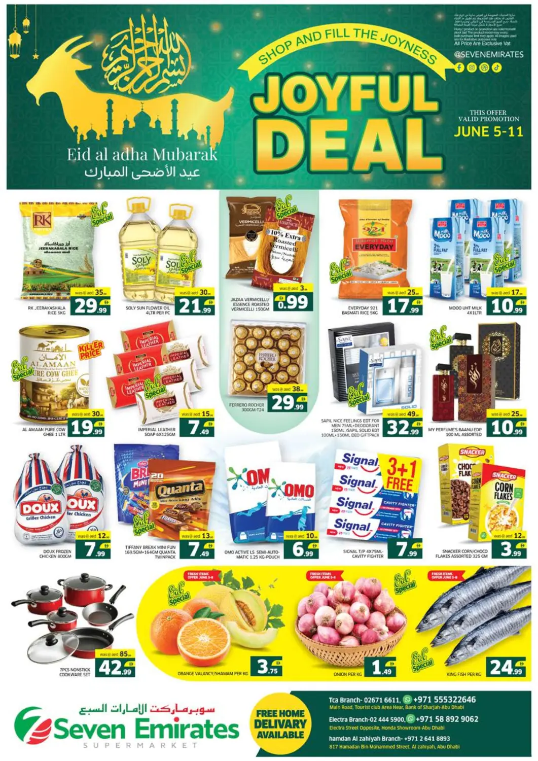 UAE - Abu Dhabi Seven Emirates Supermarket offers in D4D Online. Joy Ful Deal. . Till 11th June