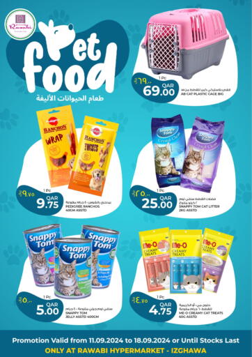 Qatar - Al Rayyan Rawabi Hypermarkets offers in D4D Online. Pet Food @Izghawa. . Till 18th September