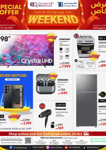 Techno Blue - Turn on the savings this weekend ! in Qatar Offers - Qatar Turn on the savings this weekend !
