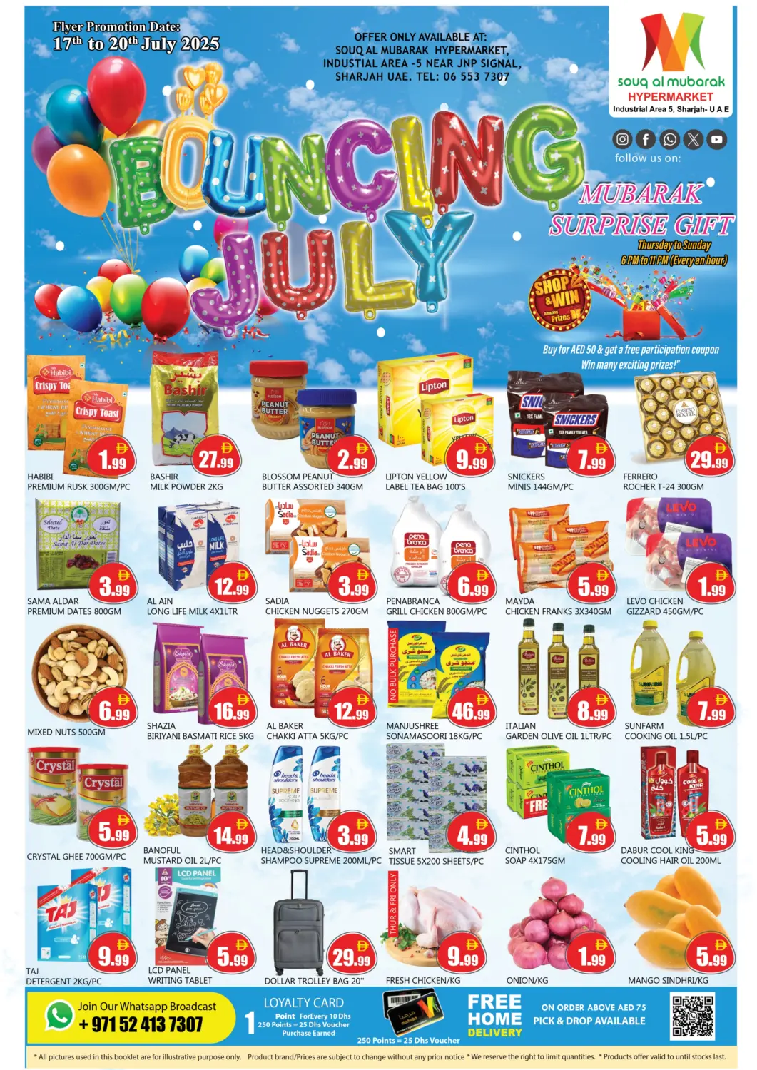 UAE - Sharjah / Ajman Souk Al Mubarak Hypermarket offers in D4D Online. Industrial Area 5, Al Jurf. . Till 20th July